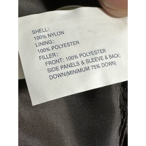 Y2K Gap Women's Puffer Jacket Small Brown Nylon Down Filled Snap Buttons New! - Picture 9 of 10